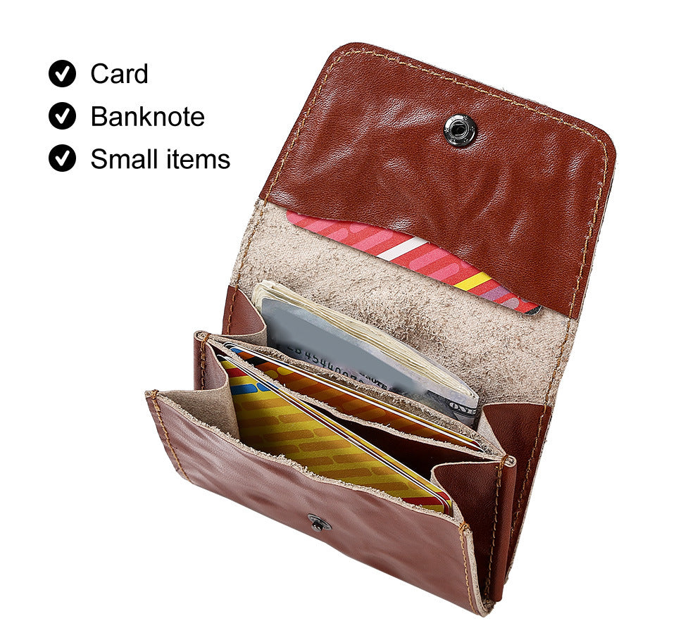Handcrafted Tanned Leather Credit Card Wallet