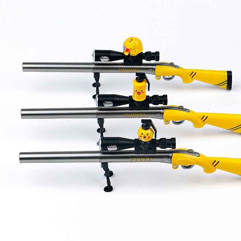 Gun Shape Gel Ink Ballpoint Pen with LED Light - 10 Pack C