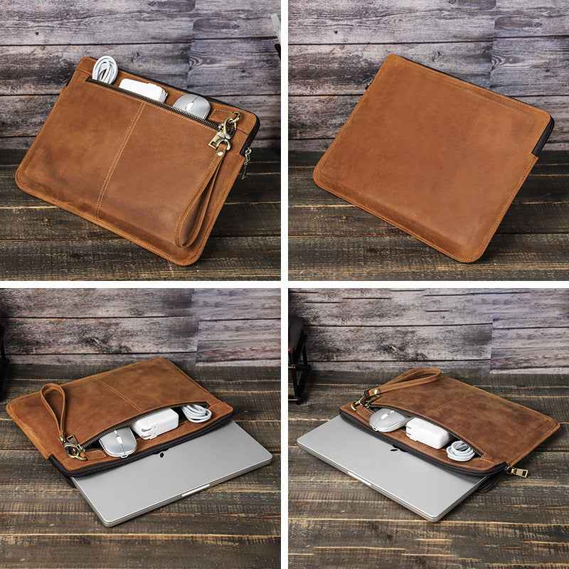 Contacts Family MacBook Pro 14 Case – Leather Laptop Sleeve