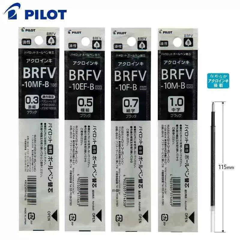 Pilot BRFV-10EF Acro Ink Ballpoint Pen Refill 0.5mm Black/Red/Blue 4PCS