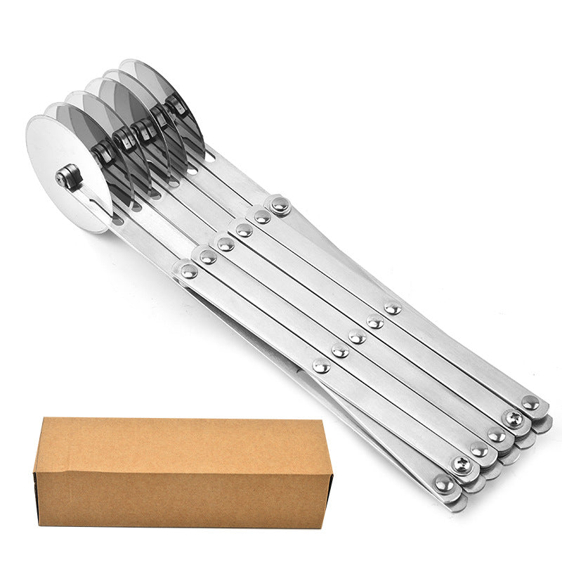 Stainless Steel Multi-Wheel Pizza Cutter & Pastry Slicer Expandable Roller