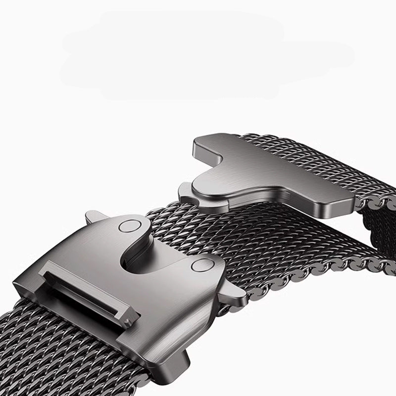 Apple Watch Stainless Steel Milanese Loop Band with Parachute Buckle