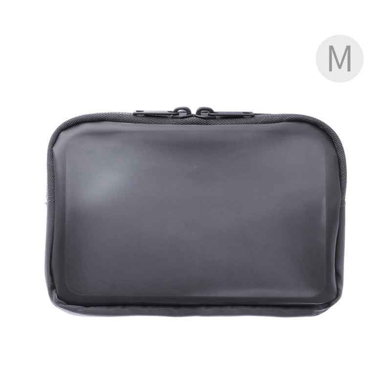 Transparent Makeup & Digital Organizer Bag – Travel Gadget Pouch Black M