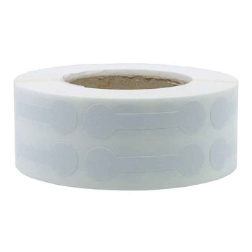 1500pcs Barbell Jewelry Price Tags White Kraft Paper Stickers