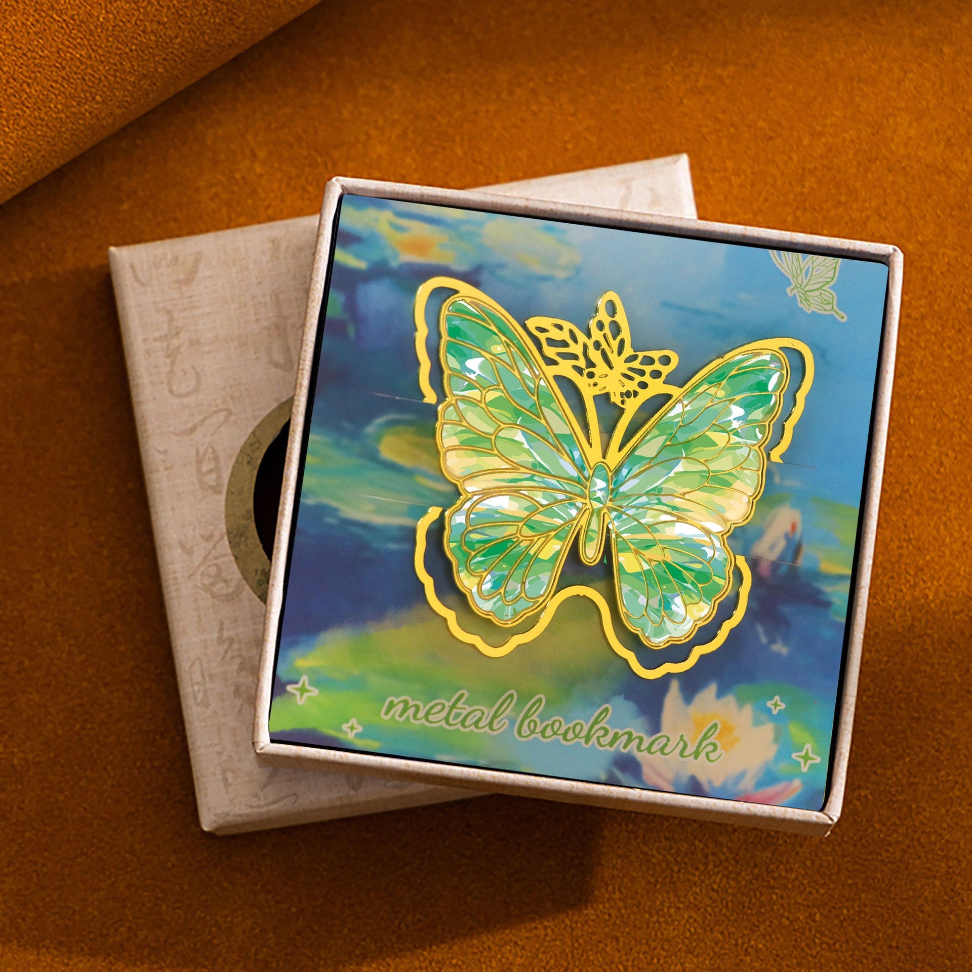 Vintage Van Gogh Oil Painting Butterfly Metal Bookmark Set – 4-Piece