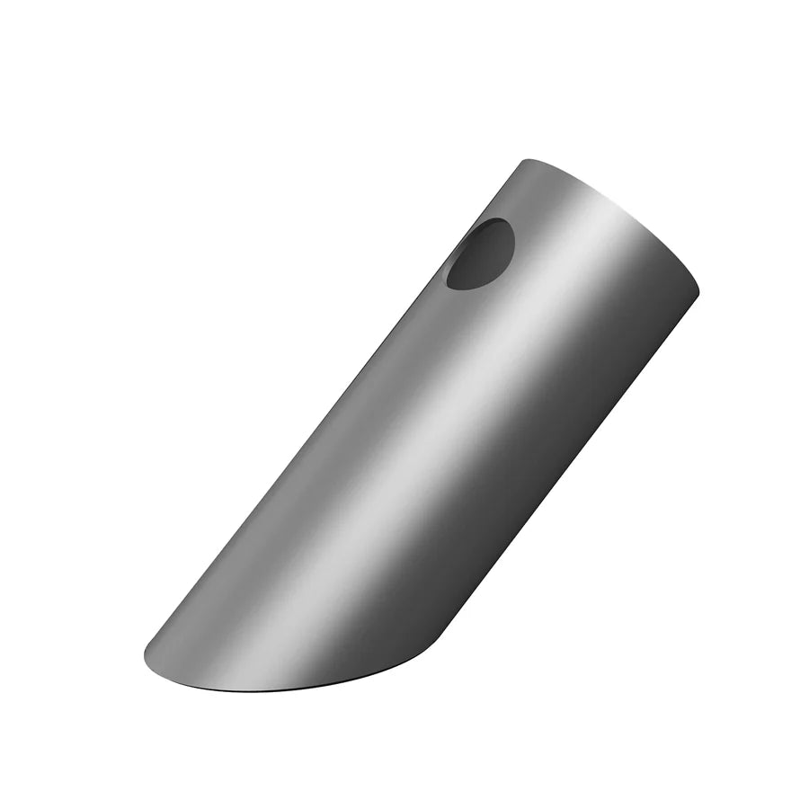 Tilted Aluminum Cylinder Pen Holder - Modern Desktop Organizer Grey