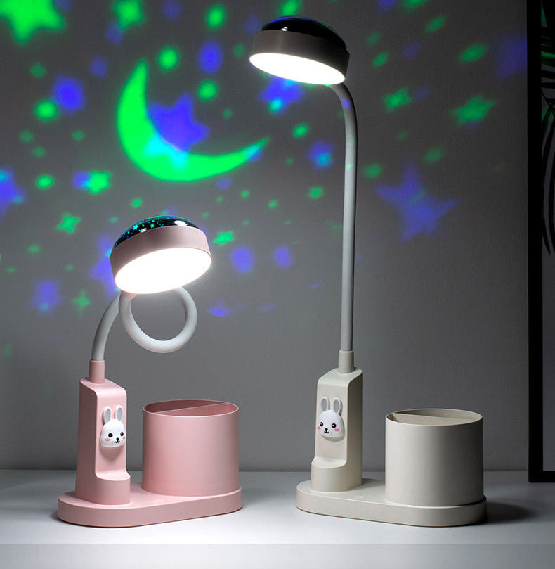Starry Sky Phantom 2-in-1 Pen Holder Desk Lamp & Projection Night Light
