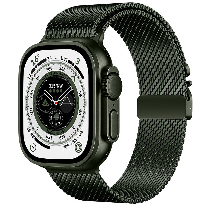 Apple Watch Stainless Steel Milanese Loop Band with Parachute Buckle