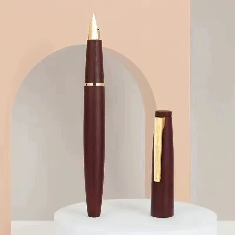 Jinhao 80 Fountain Pen – Lightweight Fiber Body, Smooth Nib for Students, Calligraphy & Extended Writing Gold Wine