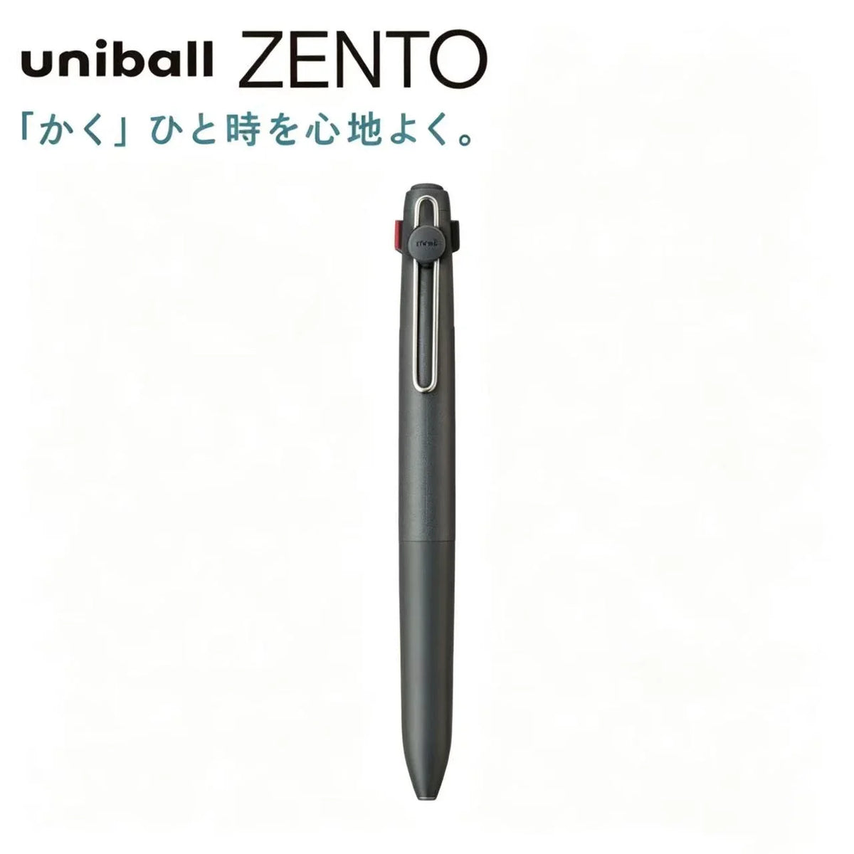 Uni-ball ZENTO 3-Color Gel Pen | Black, Red & Blue Ink | 0.38 / 0.5mm Dark Grey 0.5mm