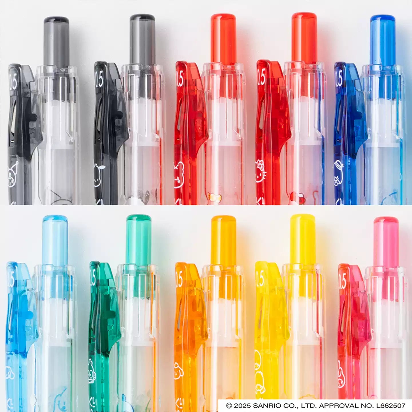 Zebra Sarasa Clip x Sanrio Colored Gel Pen Set (JJ15) - 0.5mm