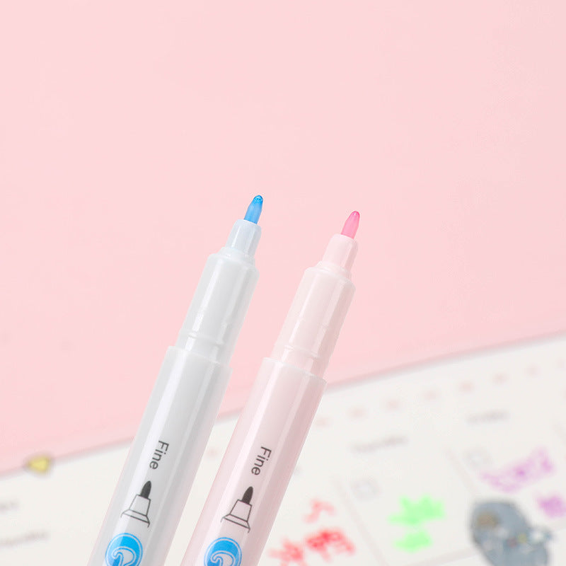 Guangna Glitter Markers Highlighter Pens Fine Point 12/24 Colors