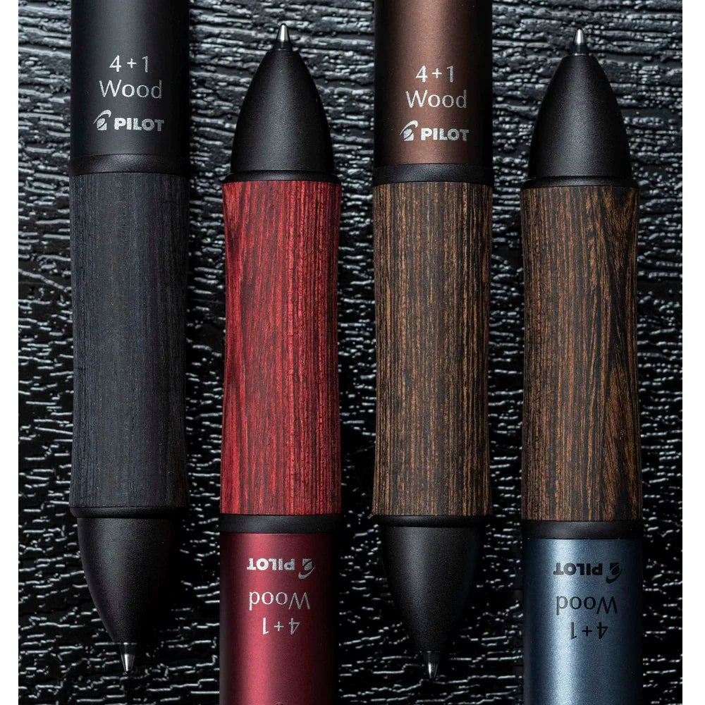 Pilot 4+1 Wood Multi Pen Ballpoint Pen & Mechanical Pencil
