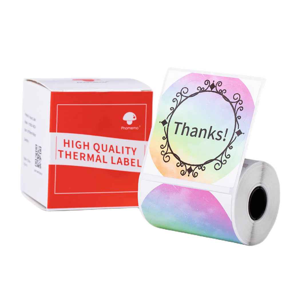 Phomemo 50x50mm Thermal Round Gradient Color Label for M110/M120/M200/M220 Purple