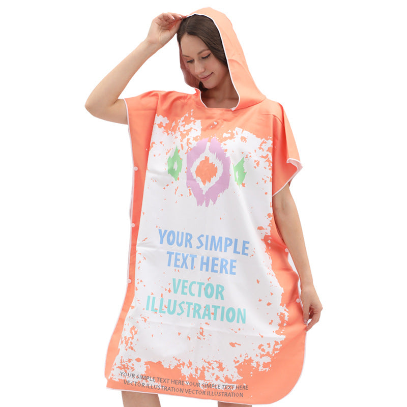 Women's Quick-Dry Wearable Beach Towel Poncho – 80 x 135cm
