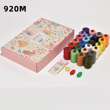 402 Colorful Polyester Hand Sewing Thread Set – 24 Colors, 920m Per Spool