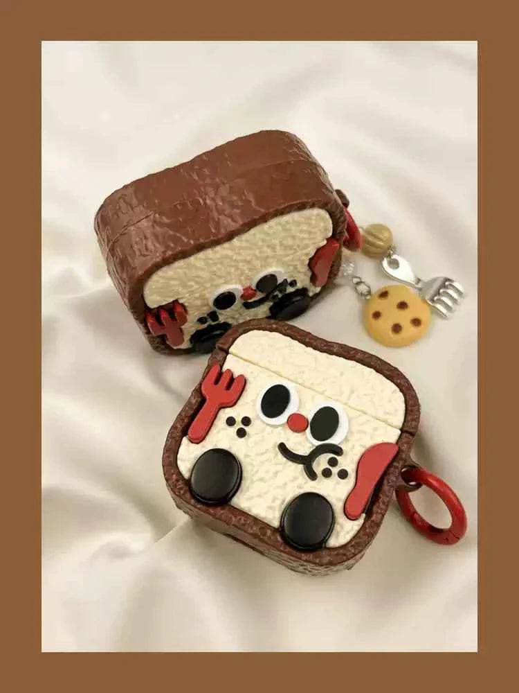 Chocolate Toast Emoji AirPods Case