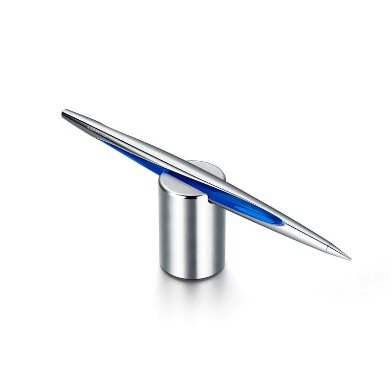 GNASEET Inkless Eternal Pen with Spinning Fidget Base – Metal Body Desktop Writing Set | 158x28x49mm Red