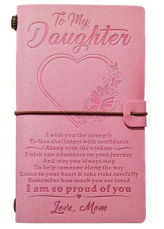To My Daughter’s Gift - Pink Leather Journal from Mom