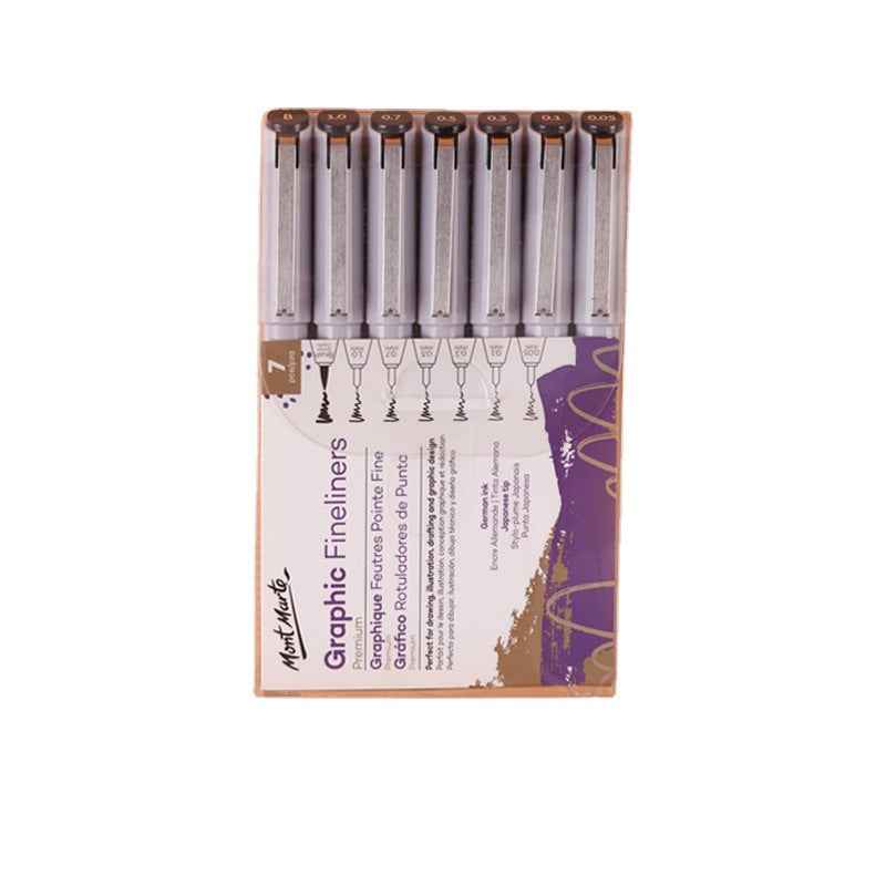 Mont Marte Premium Graphic Fineliners,7 Piece