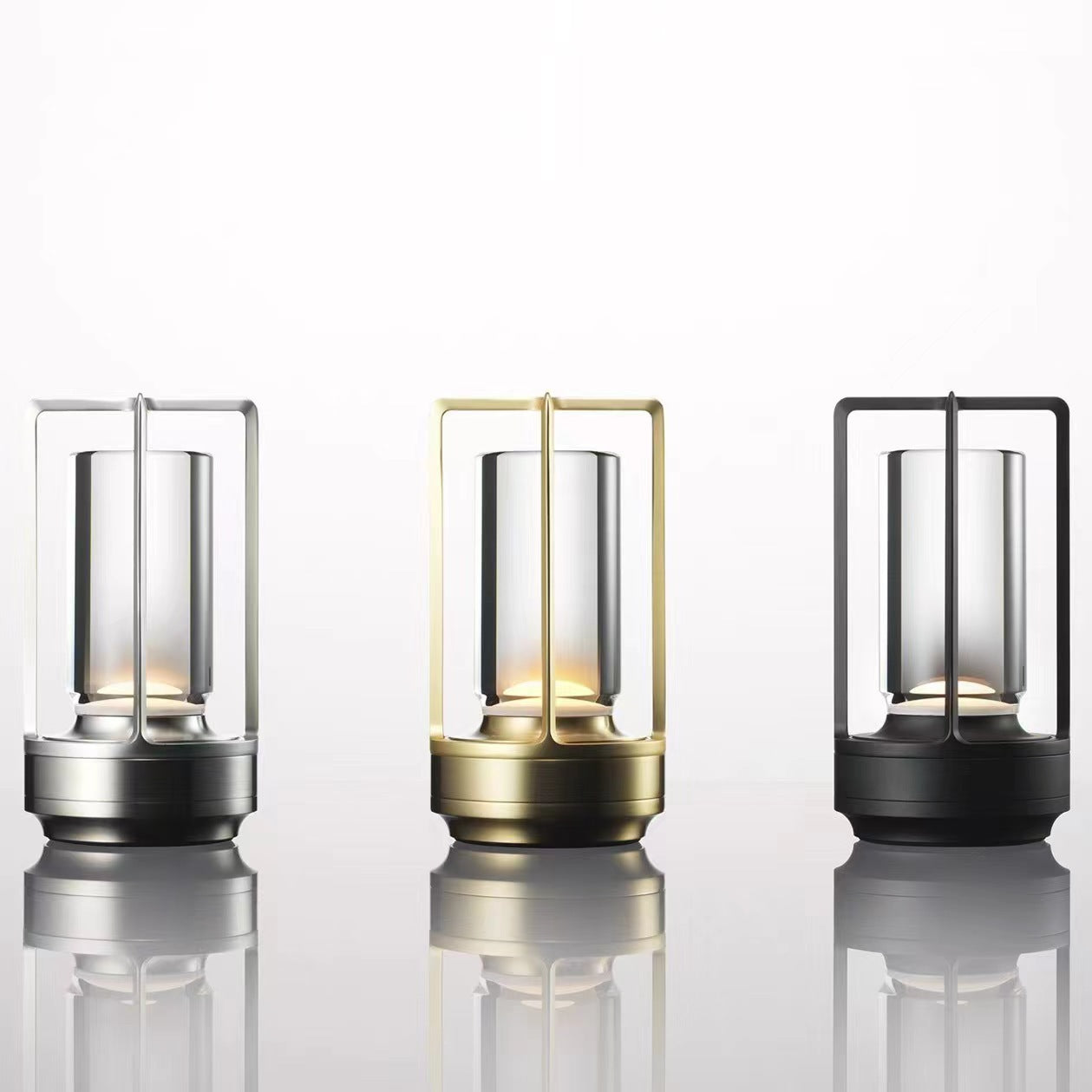 Portable Metal LED Table Desk Lamp Rechargeable Battery Powered