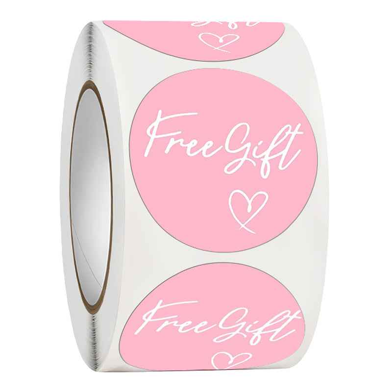 1000pcs Free Gift Self-Adhesive Stickers Labels,1.5 Inch Pink