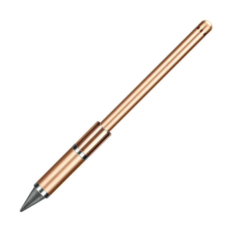 GNASEET Inkless Eternal Pen – Magnetic Fidget Cap, Metal Body | 148x7.5mm | Gold / Silver / Blue / Black Gold