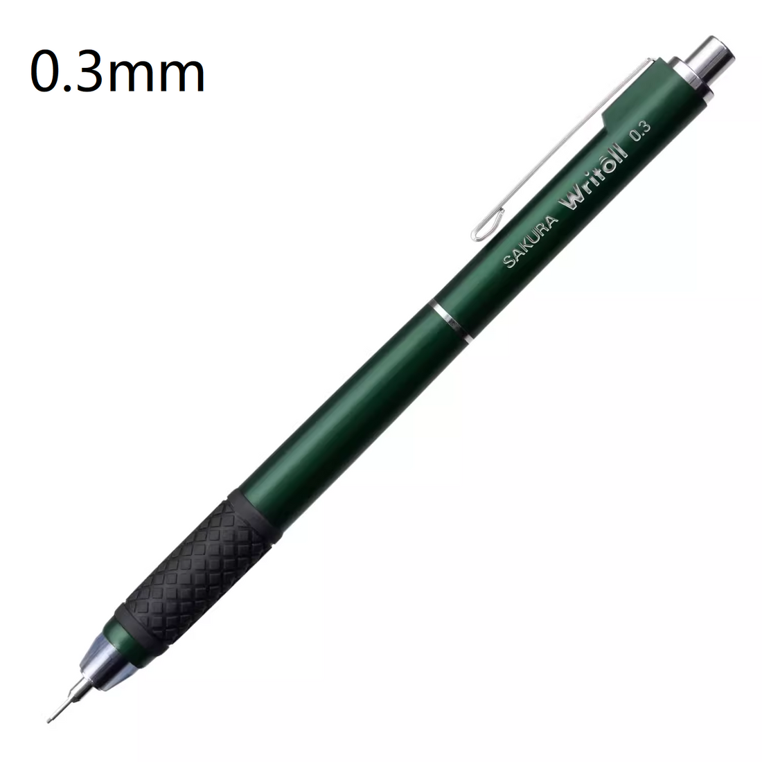 Sakura Writoll Double Knock Mechanical Pencil 0.3mm/0.5mm 0.3MM Grey