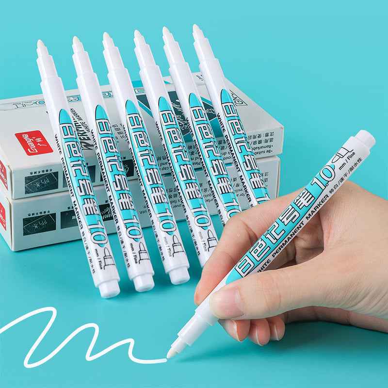 Guangna 801 White Paint Pens Permanent Markers - 12 Pack