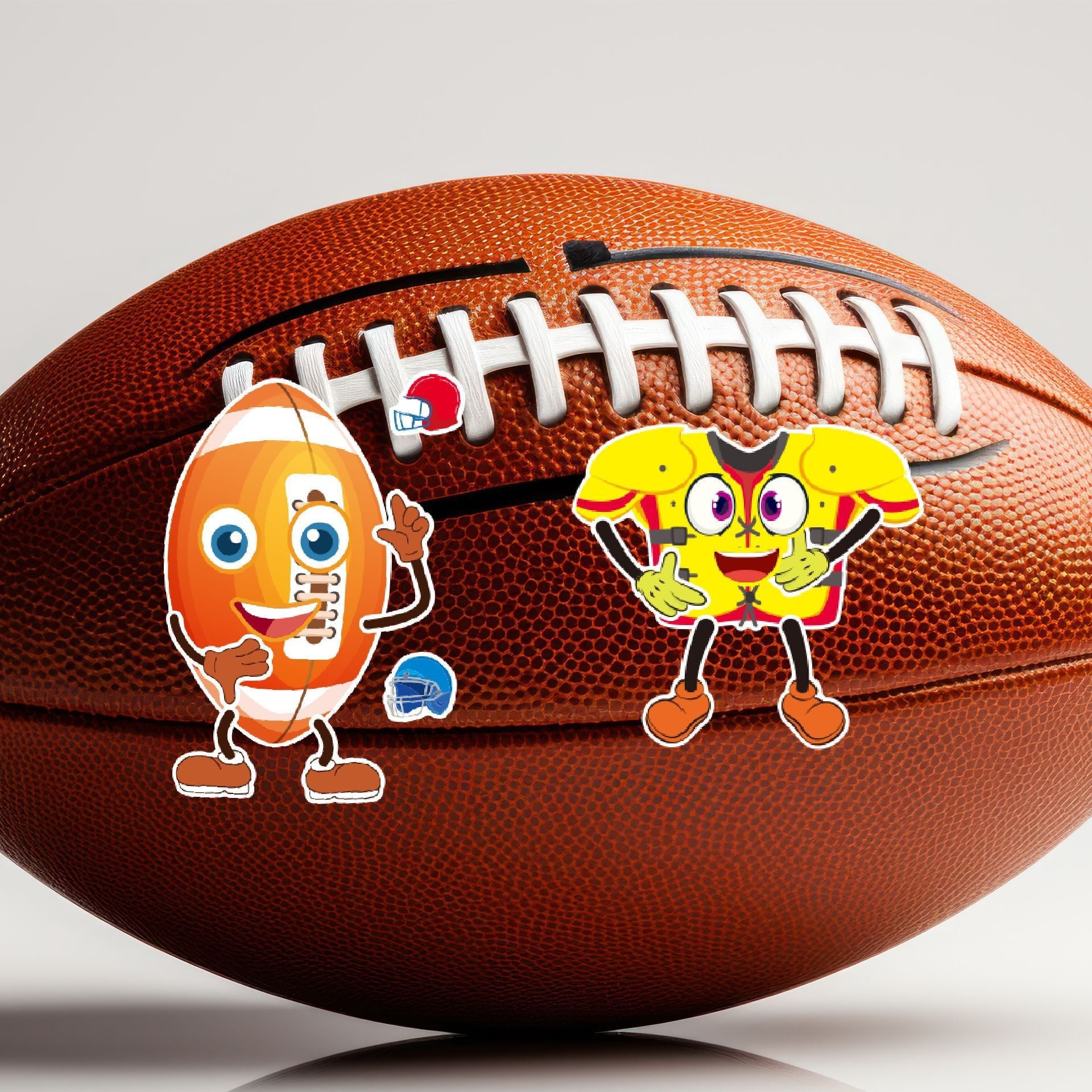 Make a Face Cartoon Rugby Stickers for Kids 24 Sheets