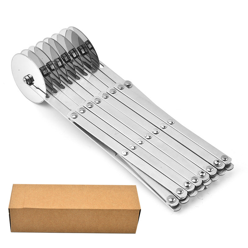 Stainless Steel Multi-Wheel Pizza Cutter & Pastry Slicer Expandable Roller