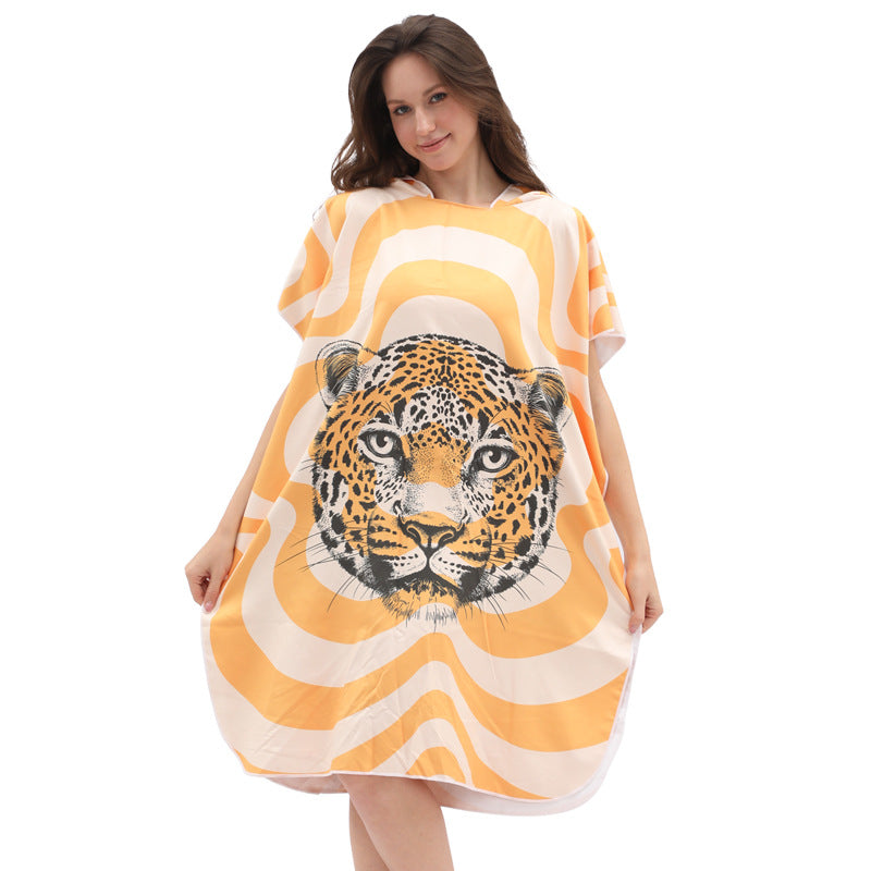 Women's Quick-Dry Wearable Beach Towel Poncho – 80 x 135cm