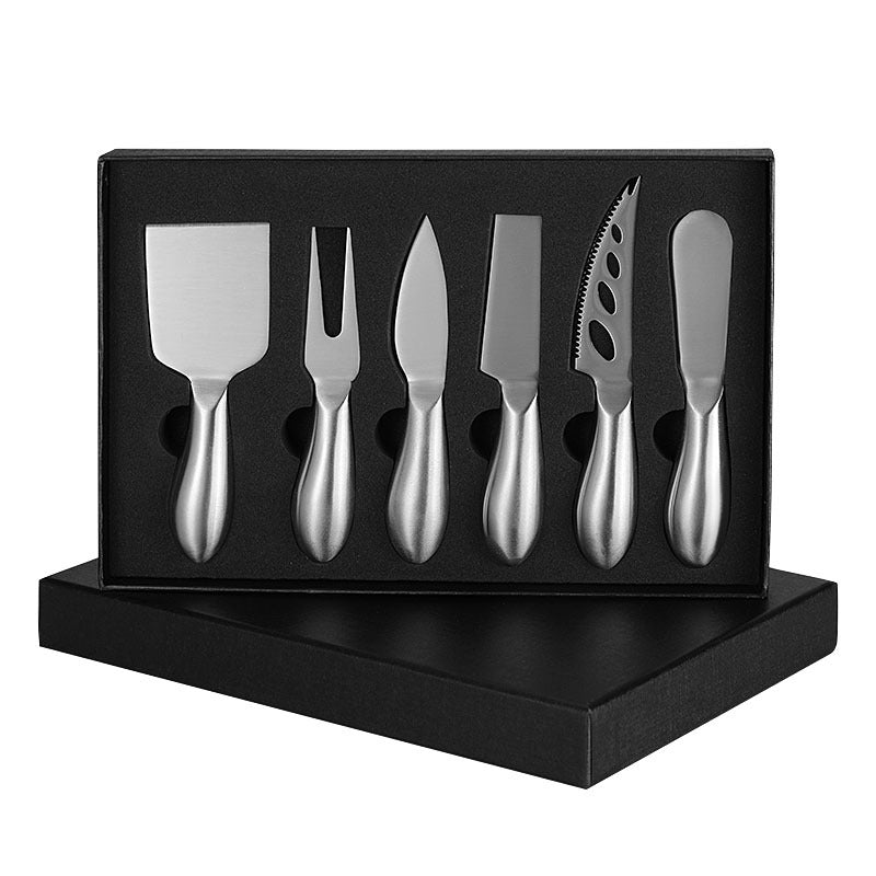 Stainless Steel Cheese Knife Set | 6-Piece Hollow Handle Knife, Fork & Spreader Kit