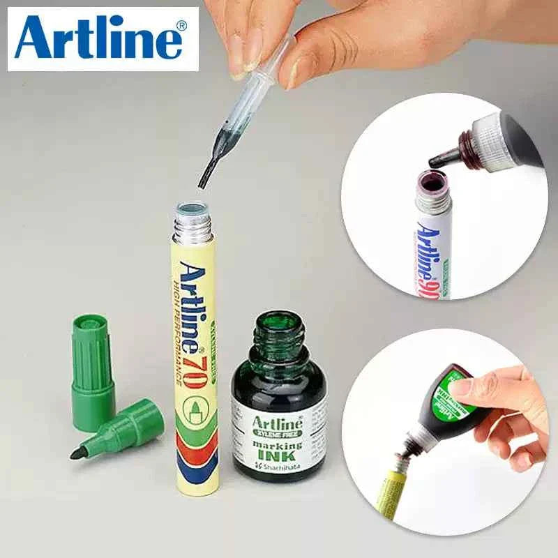 Artline 70 Permanent Marker 1.5mm Bullet Tip,8 Colors Pack