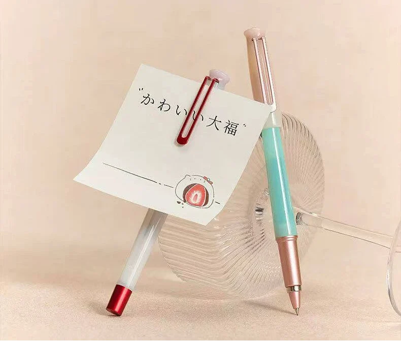 TANOOCI Wagashi Japanese Sweets Gel Pen | Magnetic Cap | 0.5mm Bullet Tip Black Ink | Includes 2 Refills