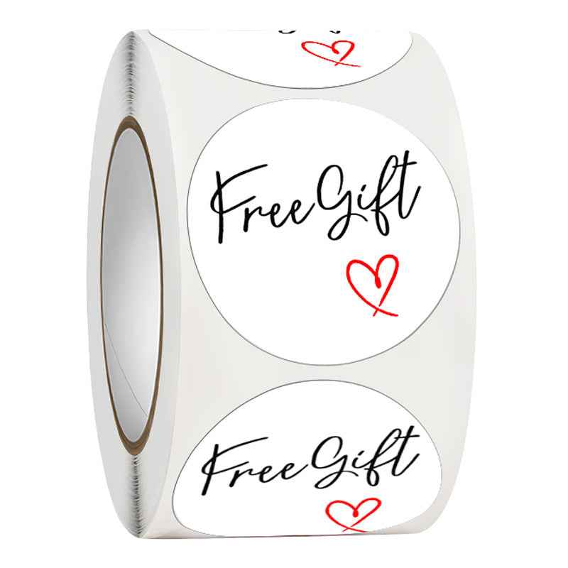 1000pcs Free Gift Self-Adhesive Stickers Labels,1.5 Inch White