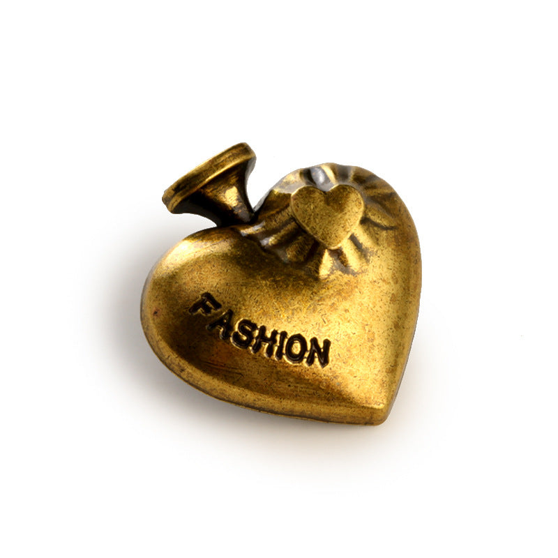 Heart-Shaped Metal Buttons for Coats & Cardigans, 20-Pack