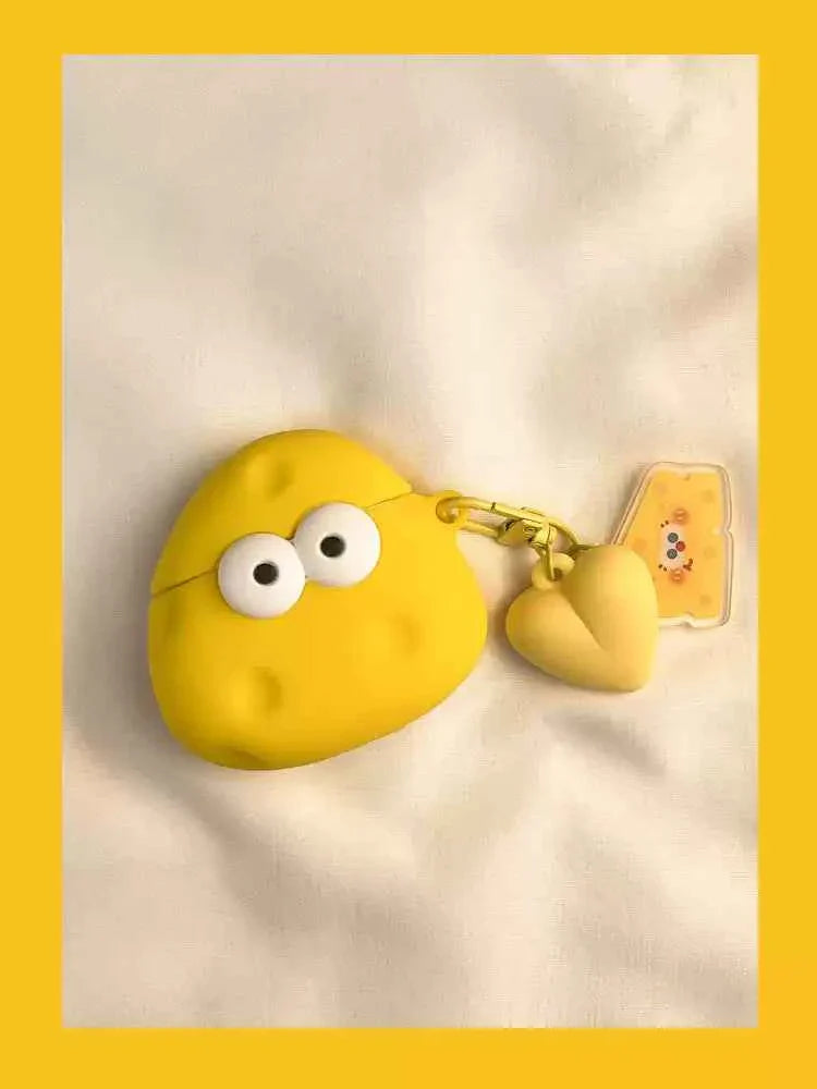 3D Cheese Plastic AirPods Case A