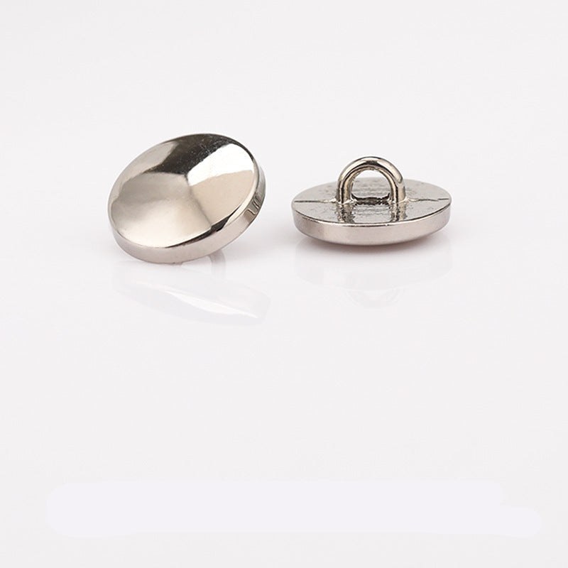 Curved metal shirt shank buttons, 12mm, silver—front/back