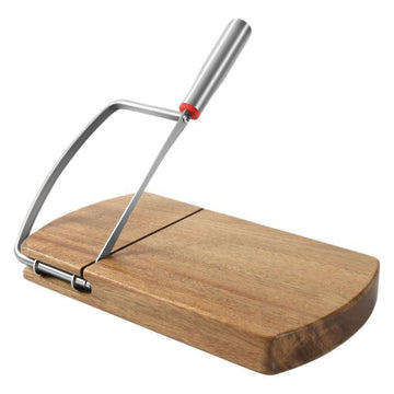 Acacia Wood Cheese Slicer Board – Cheese, Ham & Fruit Cutter