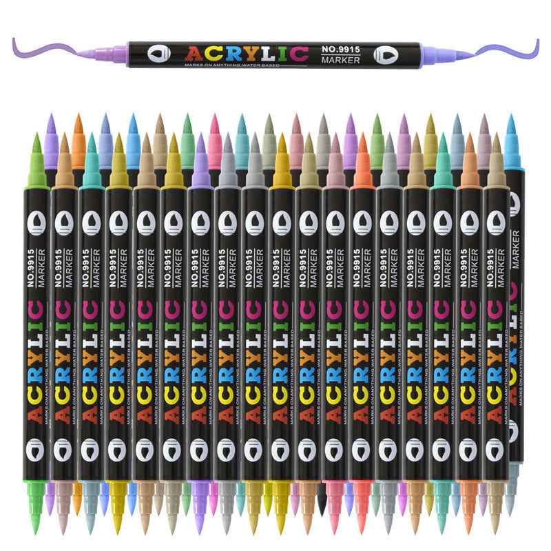 12/24/36 Colors Acrylic Paint Pens,Dual Brush Tip & Two Colors