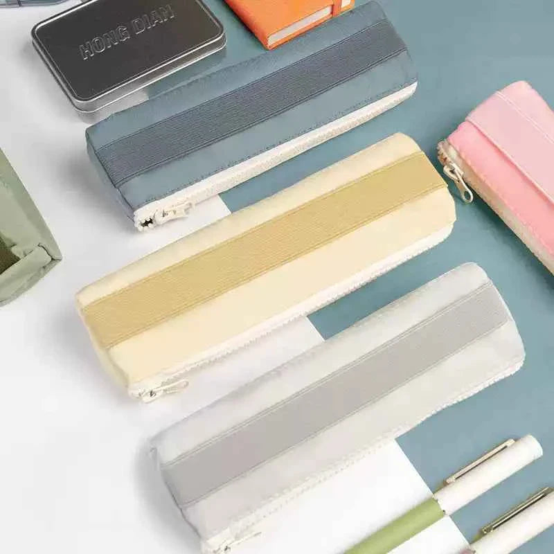 HONGDIAN Pencil Case for Notebook with Adjustable Elastic Band