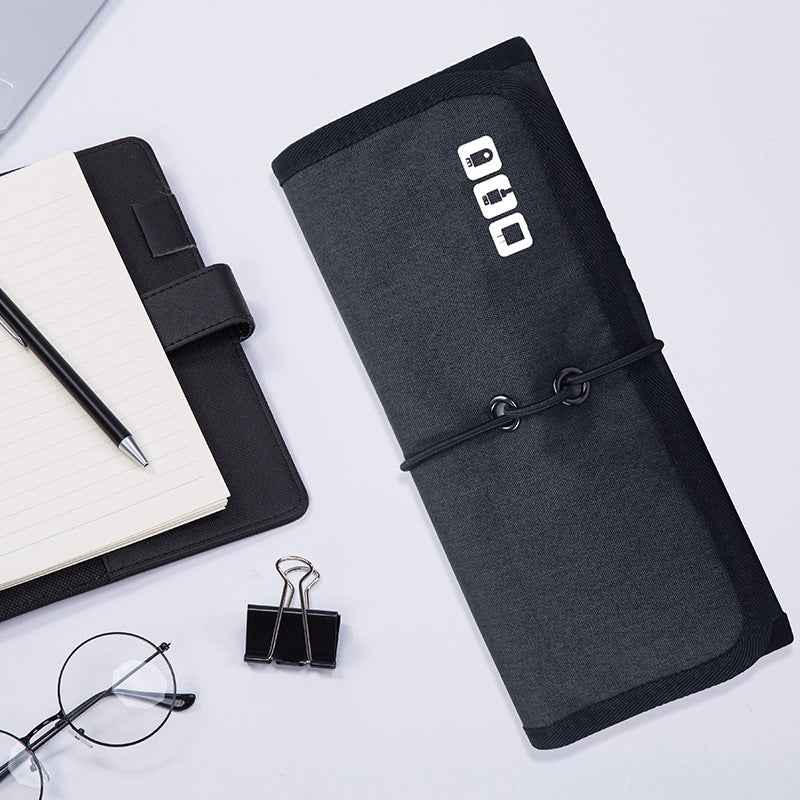 MapleStory Electronic Organizer Cord Pouch Roll Up Black
