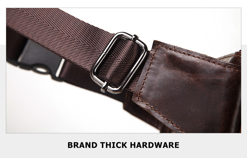 Men's Genuine Leather Waist Bag Packs