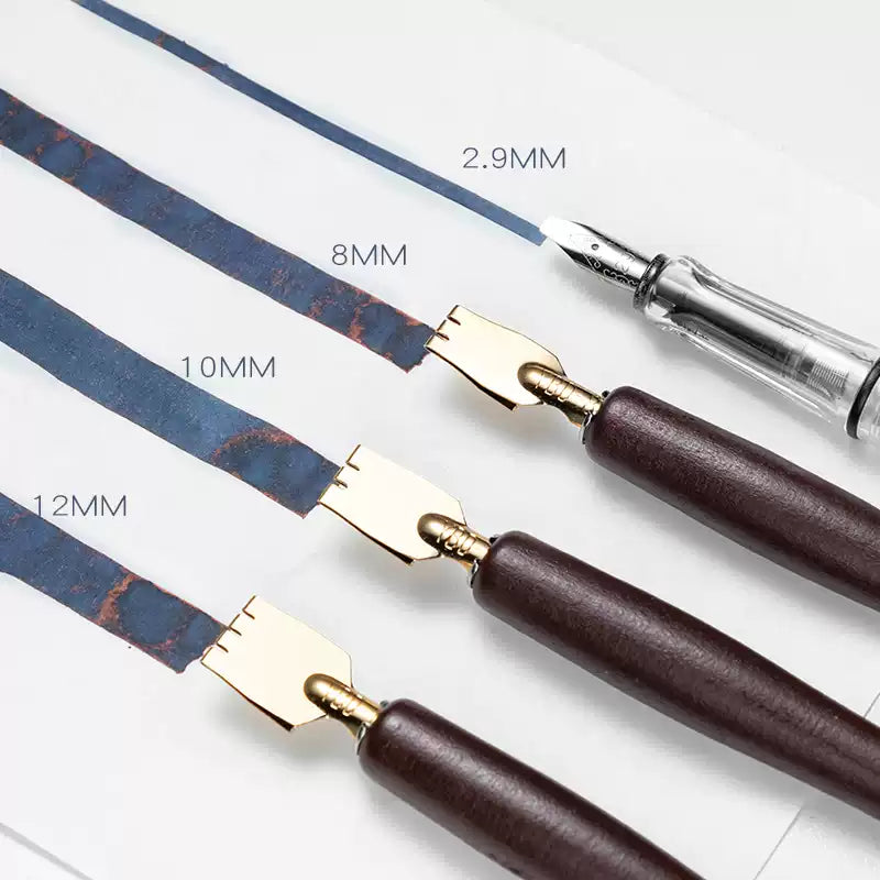 Wood Parallel Calligraphy Pen Set 4/8/10/12/15mm