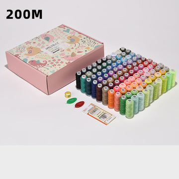 402 Colorful Polyester Hand Sewing Thread Set – 100 Colors, 200m Per Spool