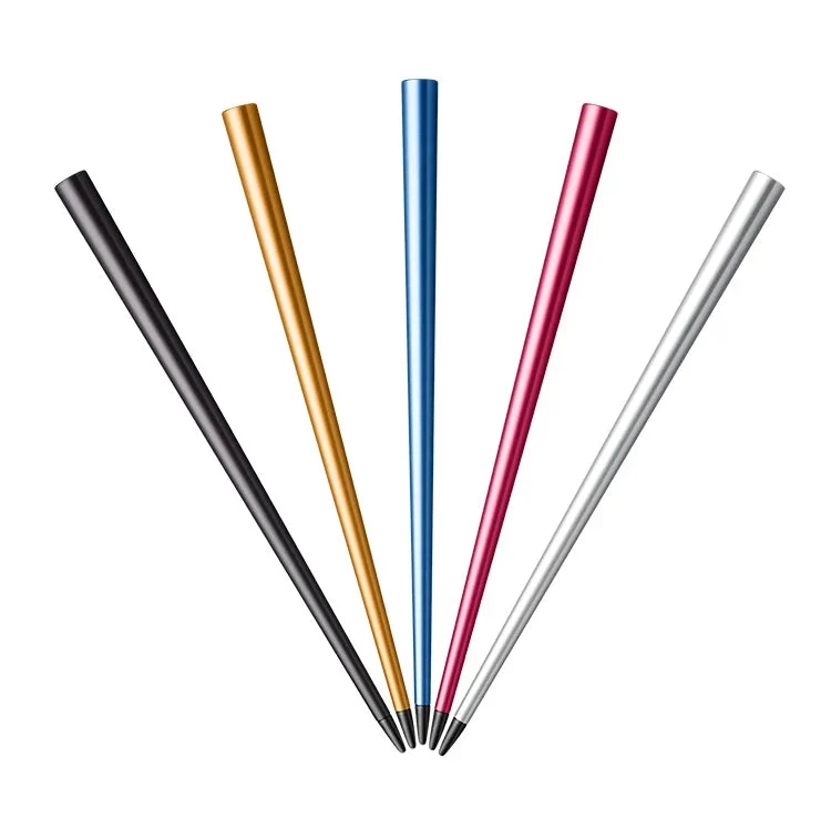 GNASEET Inkless Eternal Pencil – Tapered Metal Body | Black / Rose Red/ Silver / Gold