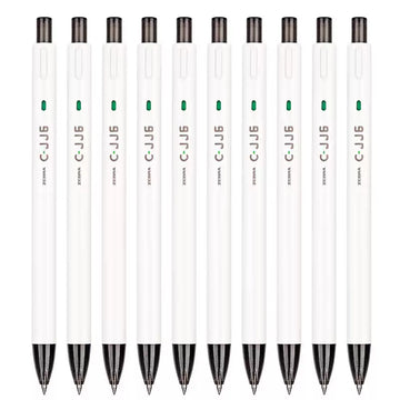 Zebra C-JJ6 Click Gel Pen Set - 0.5mm Black/Red/Blue Ink (10-Pack) Black
