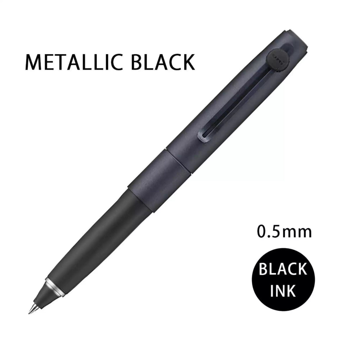 Uni-ball ZENTO Signature Semi-Metal Gel Pen | Black Ink | 0.38 / 0.5 / 0.7mm