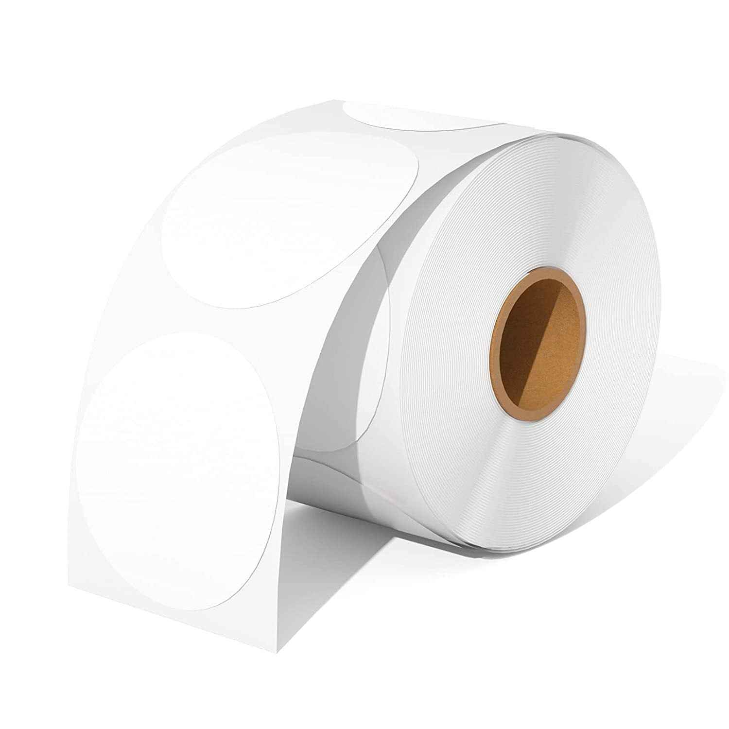 500pcs 2 inch Circle Color Direct Thermal Stickers Shipping Labels White